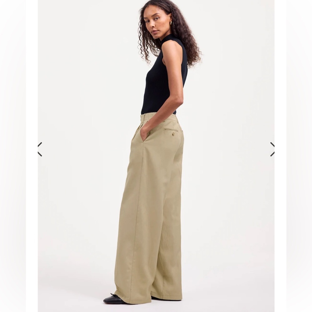 Madewell The Harlow Wide-Leg Pant in Drapey Twill